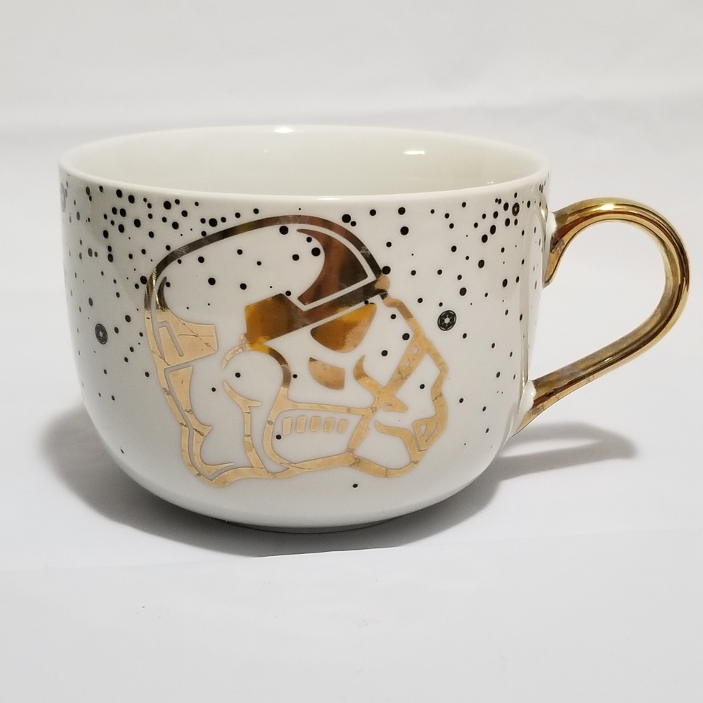 Disney Star Wars Darth Vader Gold Metallic Ceramic Coffee Mug 16oz.